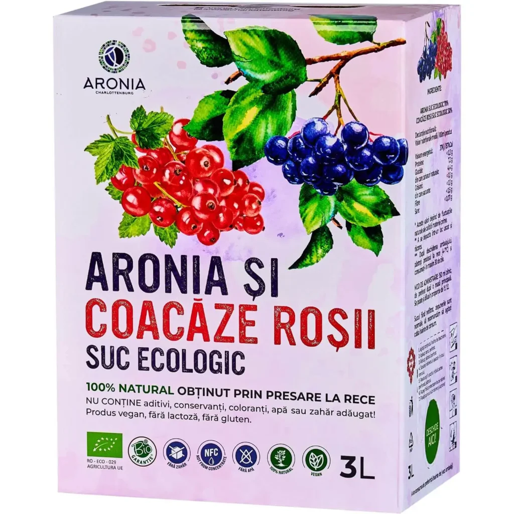 Suc de Aronia și Coacăze Roșii